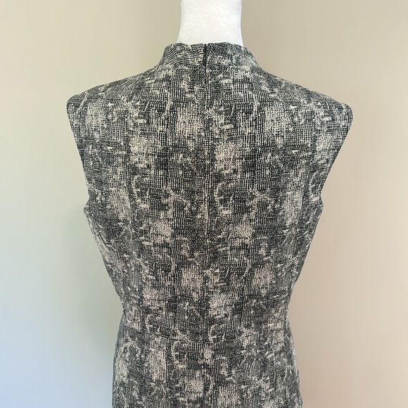 MM Lafleur Aditi Dress in Black and White Jacquard Crackle Print New Size 10 - Picture 10 of 13